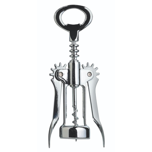 BarCraft Double Handled Chrome Wing Corkscrew and Bottle Opener
