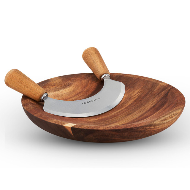 Cole & Mason Ashden Acacia Mezzaluna with Board Cole & Mason Ashden Acacia Mezzaluna with Board