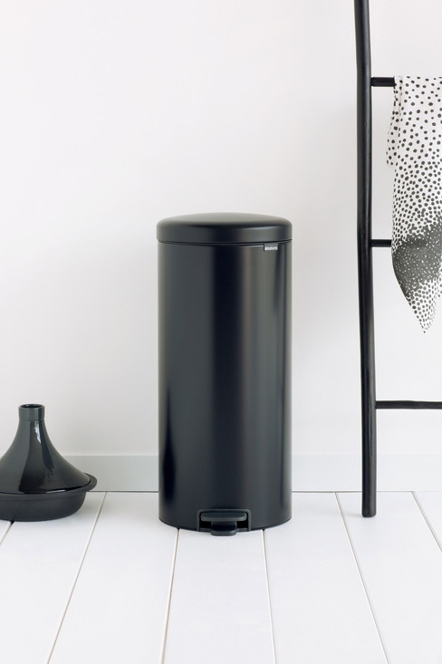 Brabantia NewICON Pedal Bin 30L Matt Black with 20 Free Bin Liners