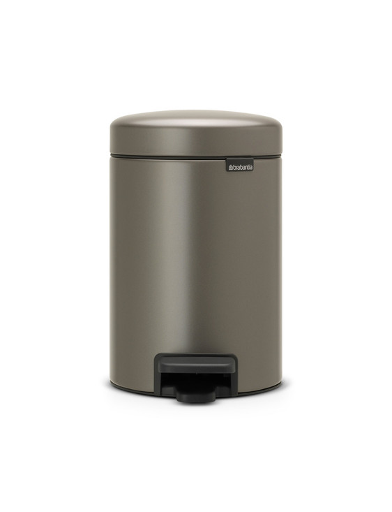 Brabantia NewICON Pedal Bin 3L Platinum with 20 Free Bin Liners