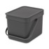 Brabantia Sort & Go Waste Bin 6L Grey