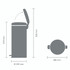 Brabantia NewICON Pedal Bin 30L Platinum with 20 Free Bin Liners