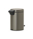 Brabantia NewICON Pedal Bin 3L Platinum with 20 Free Bin Liners