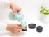 Brabantia Soap Dispensing Dish Brush with 2x Replacement Brush Heads - Dark Grey