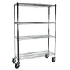 TSL Approved Chrome Wire 4 Shelf Cart 59" High 