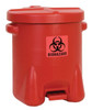 Eagle MFG Eagle Plastic Biohazard Container for Safe Waste Disposal, Red 