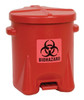 Eagle MFG Eagle Plastic Biohazard Container for Safe Waste Disposal, Red 