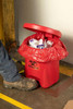 Eagle MFG Eagle Plastic Biohazard Container for Safe Waste Disposal, Red 