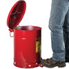  Justrite Red Foot Operated Oily Waste Ca , 34L/10 Gal 