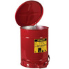  Justrite Red Foot Operated Oily Waste Ca , 34L/10 Gal 
