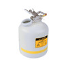  Justrite Poly Disposal Safety Can, Flame Arrester, White 