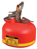  Justrite Red Poly Can for Liquid Disposal, 8 Litres / 2 Gallon 