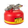  Justrite Red Poly Can for Liquid Disposal, 8 Litres / 2 Gallon 