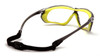 Pyramex Safety Pyramex CROSSOVR Safety Glasses w/ Clear H2X Anti-Fog Lens Grey-Lime frame 