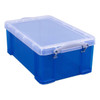  Really Useful Box Transparent Blue Plastic Container Box w/ Lid 