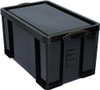  Really Useful Box Solid Black 42L  With Lid 520 x 440 x 310mm 