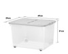 WHAM Wham 44L Box with Wheels & Folding Lid Clear/Cool Grey 