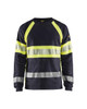  Blaklader Flame resistant reflective long sleeve t-shirt Navy blue/Hi-vis yellow 