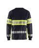  Blaklader Flame resistant reflective long sleeve t-shirt Navy blue/Hi-vis yellow 