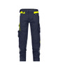 Dassy DASSY Canton Work trousers with stretch and knee pockets Midnight blue/Fluo yellow 