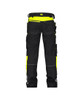 Dassy DASSY Shanghai Work trousers with holster and knee pockets Black/Fluo yellow 