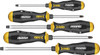  Felo 450 ERGONIC 5 Piece Set Slotted Screwdriver with continuous blade and hammer cap PZ/PH 