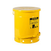  Justrite Yellow Foot Operated Oily Waste Can 