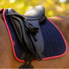  Saddle Pad Square Navy & Cranberry 