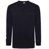  JCB Workwear Banner Long Sleeve T-Shirt, Navy 