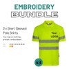  High-Vis Personalised Embroidered Workwear Bundle with Custom Logo, Name or Photo, Multiple Colours 
