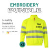  High-Vis Personalised Embroidered Workwear Bundle with Custom Logo, Name or Photo, Multiple Colours 