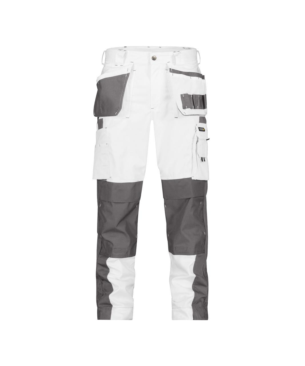 DASSY SEATTLE Painters Work Trousers - White/Grey - Tekni