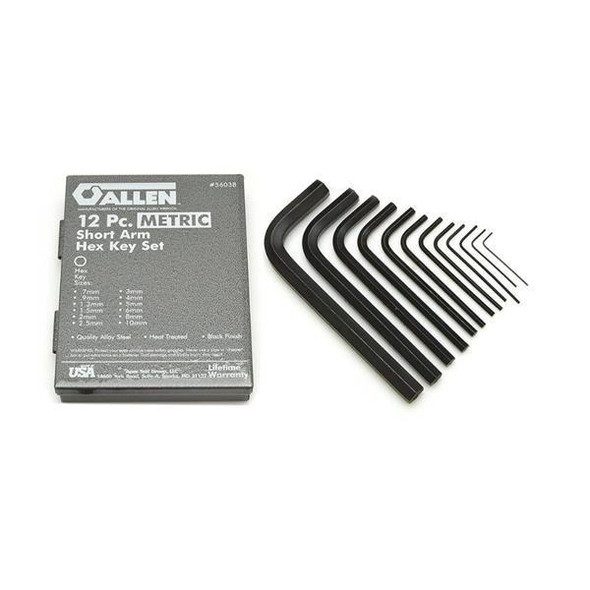  Allen Hex Key Set 12Pc Metal Case 