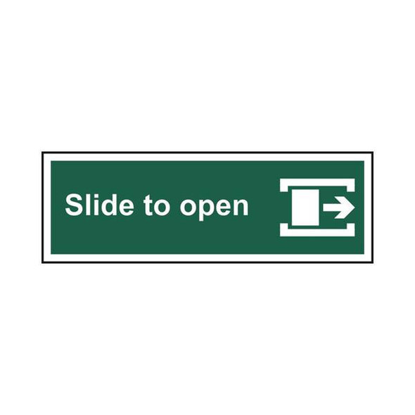 TSL Approved Safety Signs: Fire Safety & Safe Condition Slide to Open 