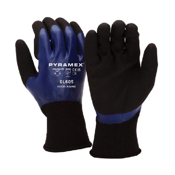 Pyramex Safety Pyramex GL605 Sandy Nitrile Full Dip Gloves 