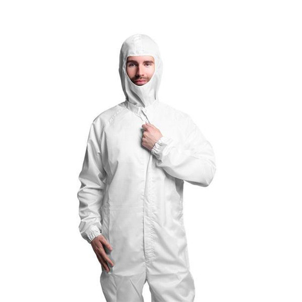 TSL Approved Cleanroom Coverall ESD Unisex White 