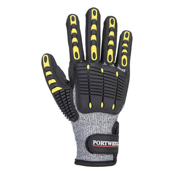  Portwest A722 - Anti Impact Cut Resistant Glove Grey/Black 
