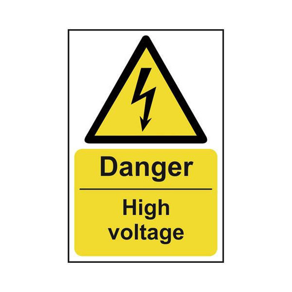 TSL Approved Safety Signs: Hazard Warnings Danger High Voltage 