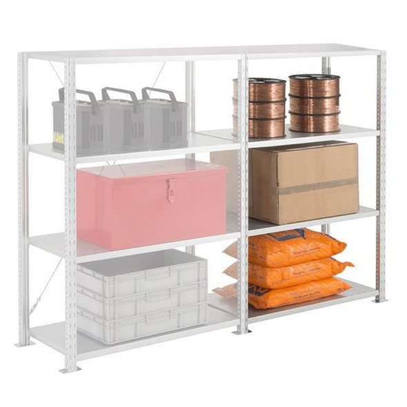 TSL Approved Heavy Duty Galvanised Shelving 4 Shelf 600mm Depth 2000mm High 