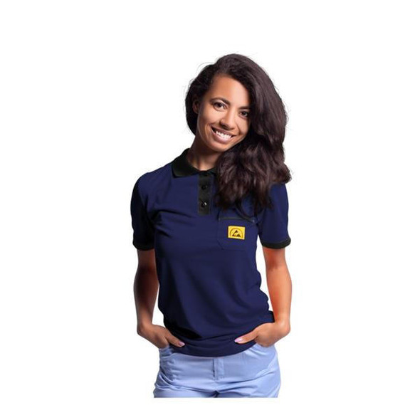 TSL Approved Women's ESD Polo Shirt Navy 