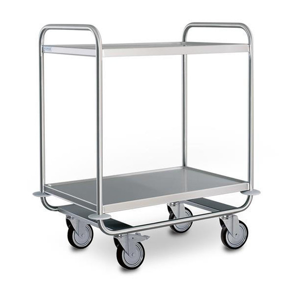  Hupfer Heavy-Duty Medical General Purpose Stainless Trolley w/ 2 Shelves 