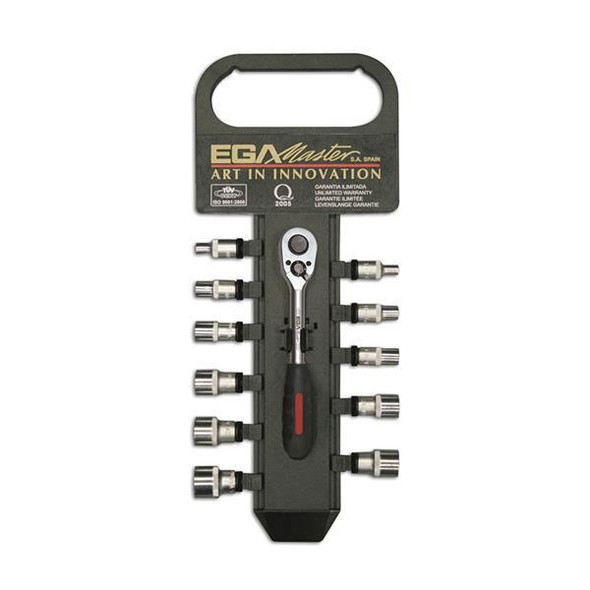 EGA Master Ega Master Socket Wrench Set 1/4" Drive 12 Piece 