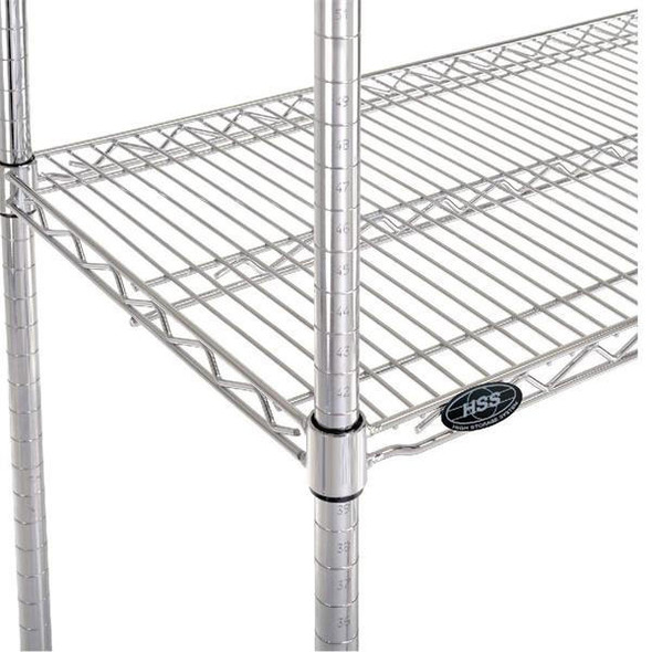 TSL Approved Heavy Duty Steel Chrome Wire Rack 5 Shelf 74" High 