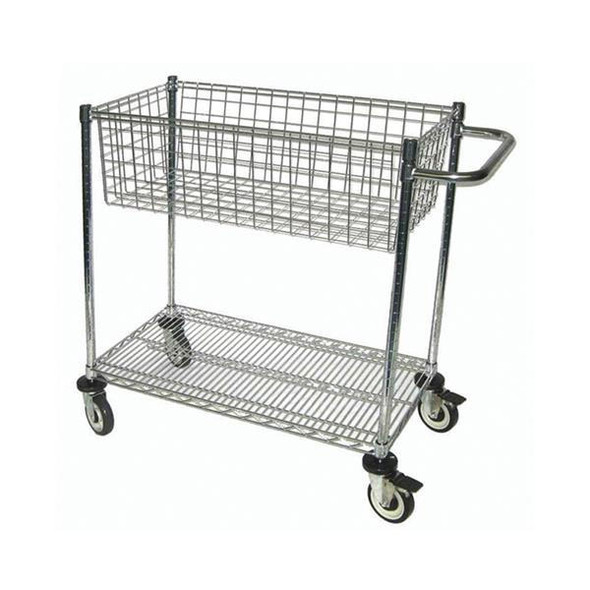 TSL Approved Chrome Wire Mail Cart 