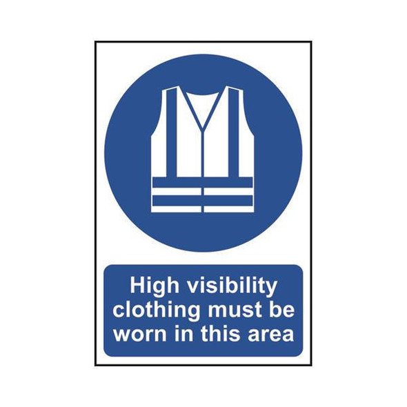 TSL Approved Safety Signs: Personal Protection High Visibility Clothing Must Be Worn 