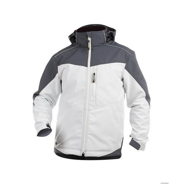  Dassy JAKARTA Two-Tone Softshell Painter/Decorators Jacket White/Grey 