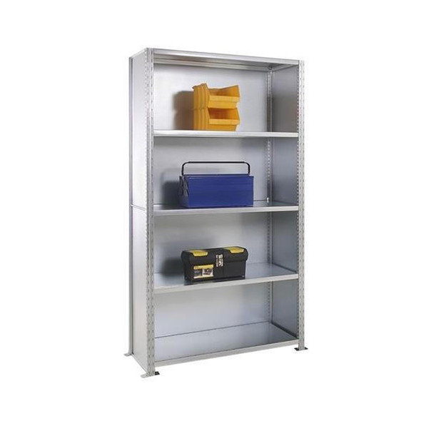 TSL Approved Heavy Duty Galvanised Closed Shelving 5 Shelf 400mm Depth 2250mm High  TSL Approved Heavy Duty Galvanised Closed Shelving 5 Shelf 400mm Depth 2250mm High