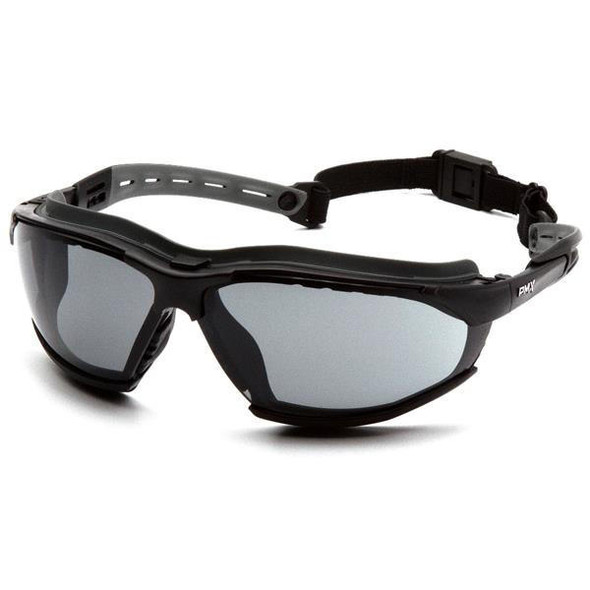  Pyramex Safety Isotope Black Frame Grey H2MAX Lens 