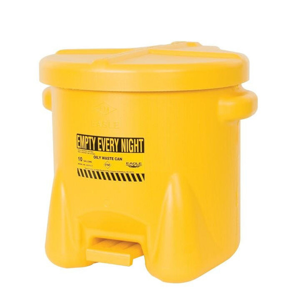 Eagle MFG Eagle 935 Safety Oily Waste Can W/Foot Lever, 10 Gallon 