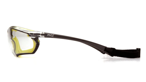Pyramex Safety Pyramex CROSSOVR Safety Glasses w/ Clear H2X Anti-Fog Lens Grey-Lime frame  Pyramex Safety Pyramex CROSSOVR Safety Glasses w/ Clear H2X Anti-Fog Lens Grey-Lime frame